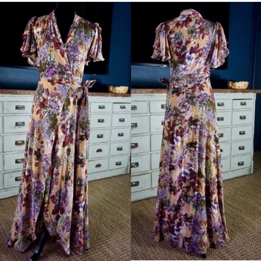 Raga dear dahlia floral wrap dress
